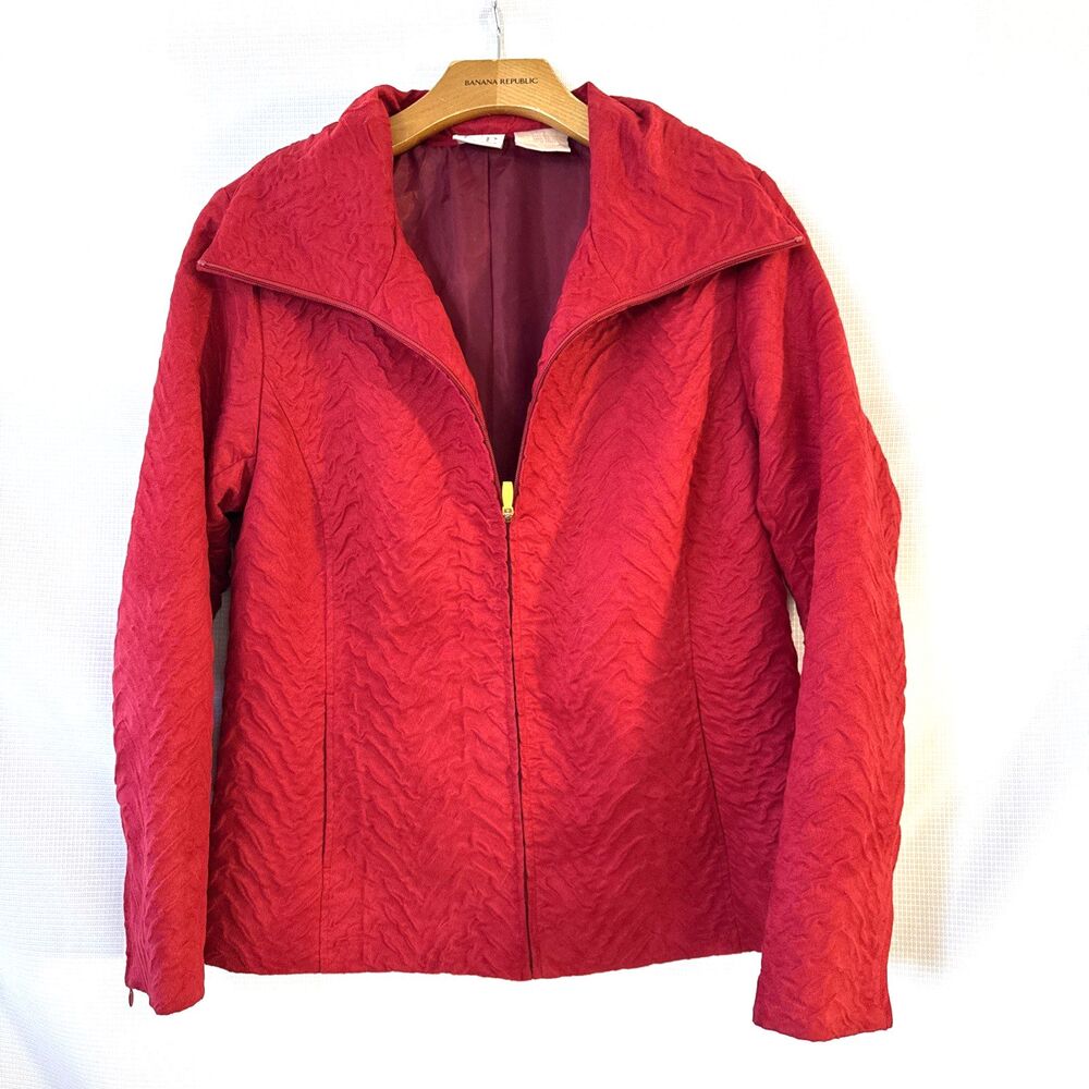 EP Pro Zip Jacket Vibrant Red Women’s - L - golf stylish activewear pockets